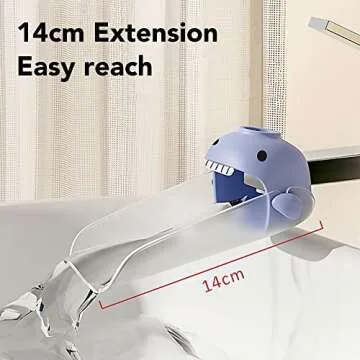 XPECIAL Faucet Extender for Toddlers and Kids, fits Sink spout tub for Kitchen and Bathroom. Promotes Hand Washing, Hygiene Awareness Independence. Cartoon Design w/Universal fits(Blue, Pink, 2PCS)