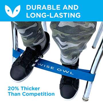 WISE OWL Chair Bands for Kids with Fidgety Feet - Classroom ADHD Deskbands for Chairs and Desks - School Student Sensory Fidget Band (12-Pack)