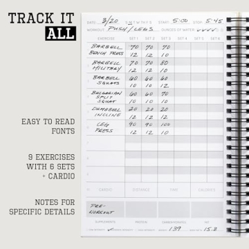 Ultimate Workout Log Book for Fitness Goals & Progress Tracking