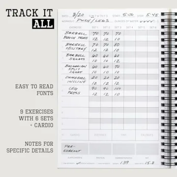 Ultimate Workout Log Book for Fitness Goals & Progress Tracking