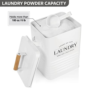 Stylish Metal Laundry Soap Dispenser with Scoop