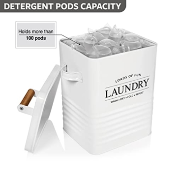 Stylish Metal Laundry Soap Dispenser with Scoop