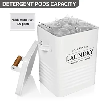 Stylish Metal Laundry Soap Dispenser with Scoop