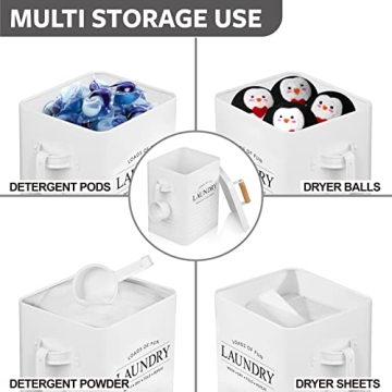 Stylish Metal Laundry Soap Dispenser with Scoop