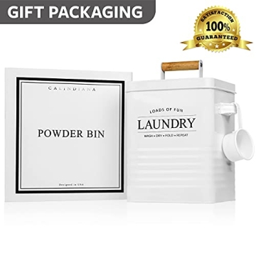 Stylish Metal Laundry Soap Dispenser with Scoop