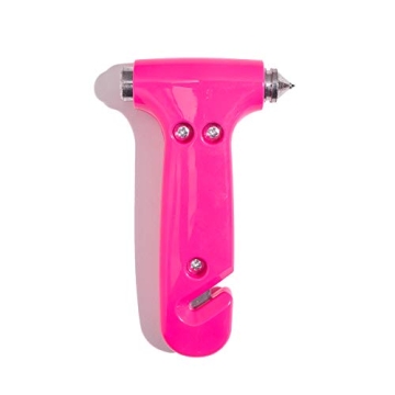 Pink Glammer Hammer - Emergency Car Escape Tool with Seat Belt Cutter