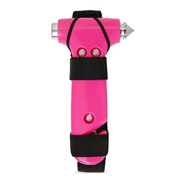 Pink Emergency Car Escape Hammer with Seat Belt Cutter