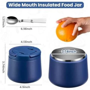 14oz Insulated Vacuum Food Jar for Kids - Leakproof Design