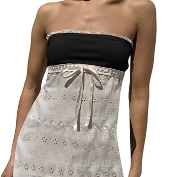 Sunloudy Women Floral Tube Mini Dress for Summer Wear