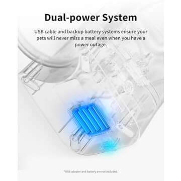 PETKIT Automatic Cat Feeder, 2.4G WiFi Automatic Portion Control Pet Feeder, Small Dog Dry Food Dispenser with Desiccant Bag, Up to 10 Meals Per Day, Schedule Feeding, Food Shortage Alert, 3L Capacity