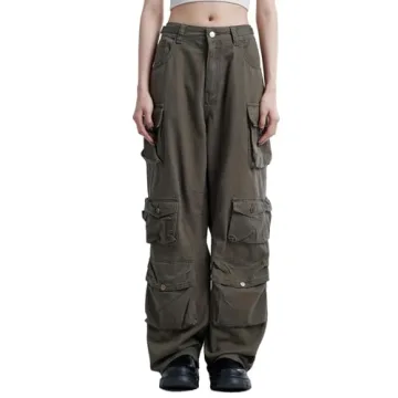 Aelfric Eden Cargo Pant Vintage Basic Loose Pants - Trendy Multi-Pocket Style for All
