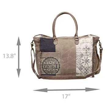 Myra Bag Retro Upcycled Canvas Weekender Bag