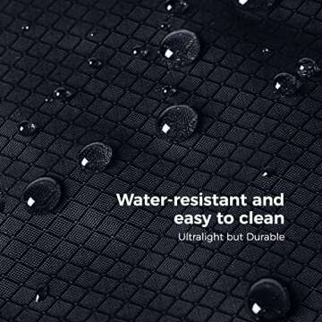 pack all 16L Lightweight Packable Tote Bag, Water Resistant Foldable Grocery Bag, Reusable Shopping Bag (Navy Blue)