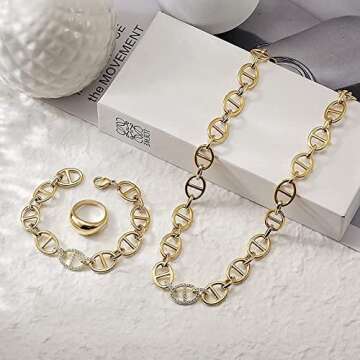 CIUNOFOR 14k Gold Filled Necklace for Women Italian Style CD Choker Dainty Simple Necklace Non-Fading Dainty Necklace Best Gift for women Adult Jewelry.