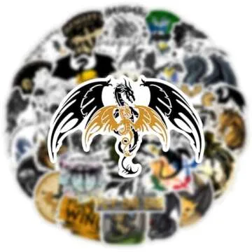 Fourth Wing Stickers for Water Bottle, Laptop, Phone, 60 PCS Waterproof Vinyl Stickers Laptop Phone Party Decor Favors. (D 2)