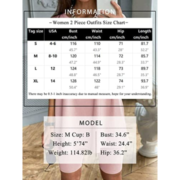 Glamaker 2 Piece Outfit Set for Women - Casual Trendy Style