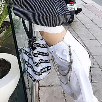 Stylish Lainrrew Trousers Chain for Punk Fashion Lovers