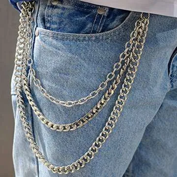 Stylish Lainrrew Trousers Chain for Punk Fashion Lovers