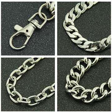 Lainrrew Trousers Chain, Pants Chain Belt Chain Wallet Chain Pocket Chain Hip Hop Punk Jeans Chain Key Chain Goth Accessories for Eboy Egirl Women Men (Silver)