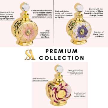 Swiss Arabian Layali,Yulali, & Amaali concentrated perfume oils 15ML (0.5Oz). (ORIENTAL COLLECTION)