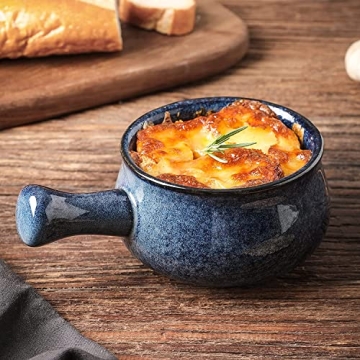 Vicrays French Onion Soup Bowls with Handles - Set of 4