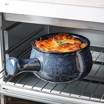 Vicrays French Onion Soup Bowls with Handles - Set of 4