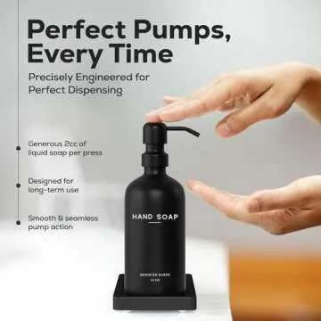 Stylish Black Soap Dispenser Set by Brighter Barns