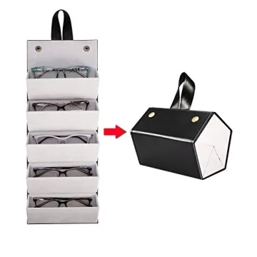 SMARTTOP Travel Eyeglasses Organizer 5-Slot Holder
