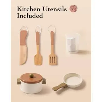 ROBUD Kids Kitchen Playset for Ages 3-8 - Safe Fun!