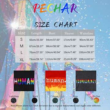 Pride Shirts for Women Human LGBT T-Shirt Rainbow Graphic Tee Shirt LGBTQ Equality Blouse Tops