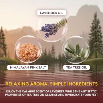 Okay Himalayan Pink Salt Detoxifying Foot Soak With & Tea Tree Oil, lavender, 20 Ounce
