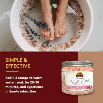 Okay Himalayan Pink Salt Detoxifying Foot Soak With & Tea Tree Oil, lavender, 20 Ounce