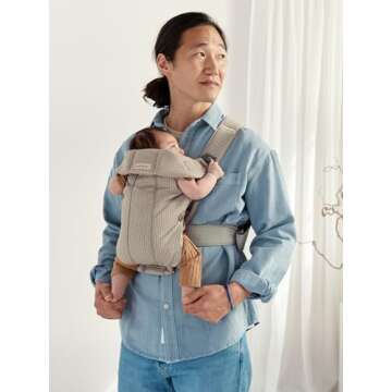 BabyBjörn Baby Carrier Mini, 3D mesh, Gray Beige
