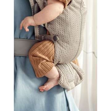 BabyBjörn Baby Carrier Mini, 3D mesh, Gray Beige