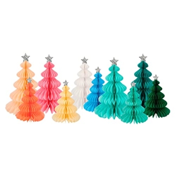 Meri Meri Rainbow Forest Honeycomb Decorations - Vibrant Holiday Decor