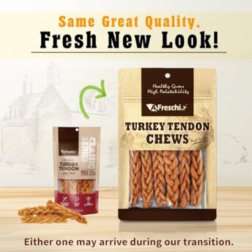 Afreschi Turkey Tendon Braids - Natural Dog Treats
