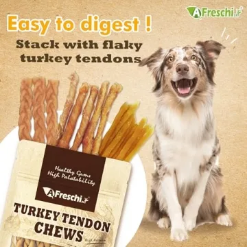 Afreschi Turkey Tendon Braids - Natural Dog Treats
