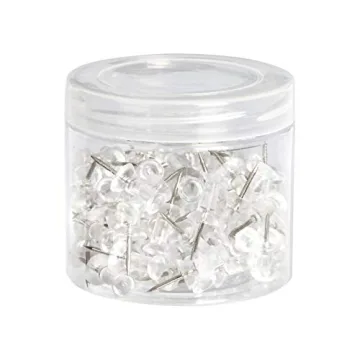 Affordable Amazon Basics Push Pins Tacks, 100-Pack