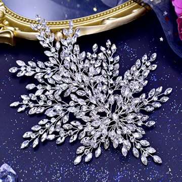 TRiXY Wedding Headband Bridal Hair Pieces Rhinestone Hair Accessories for Brides and Bridesmaids,Par...