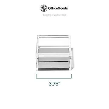Stylish OfficeGoods Acrylic Desk Organizer with Silver Base