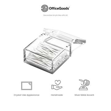 Stylish OfficeGoods Acrylic Desk Organizer with Silver Base