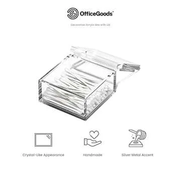 Stylish OfficeGoods Acrylic Desk Organizer with Silver Base