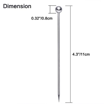 Stainless Steel Cocktail Picks Set - 15 Pieces for All Occasions