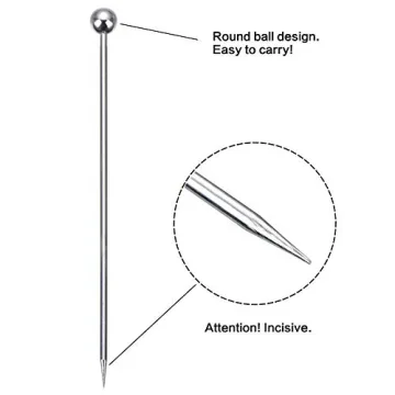 Stainless Steel Cocktail Picks Set - 15 Pieces for All Occasions