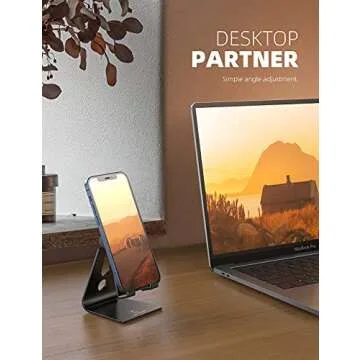Lamicall Adjustable Phone Stand for 4-8" Smartphones