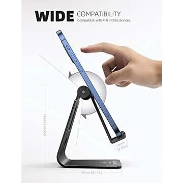 Lamicall Adjustable Phone Stand for 4-8" Smartphones