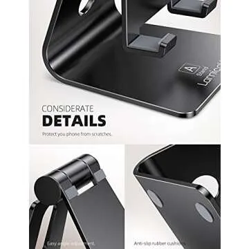 Lamicall Adjustable Phone Stand for 4-8" Smartphones