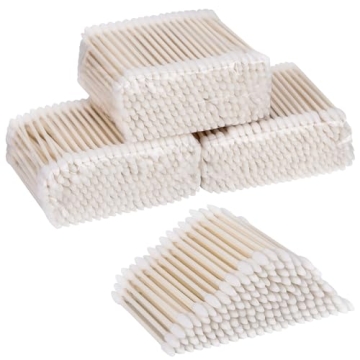800 Count Precision Tips Cotton Swabs - 3" Double Pointed Tips