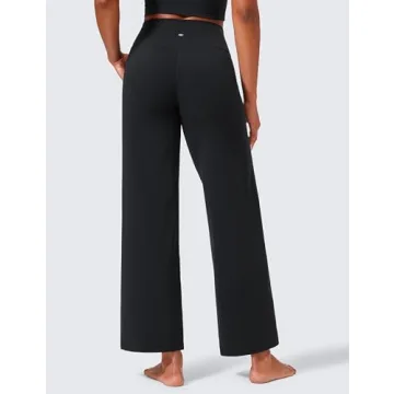CRZ YOGA Womens Butterlift High Waisted Wide Leg Pants - Soft, Comfortable Casual Wear with Pockets ...