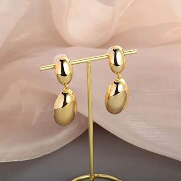 Elegant LILIE&WHITE Gold Clip On Earrings for Women